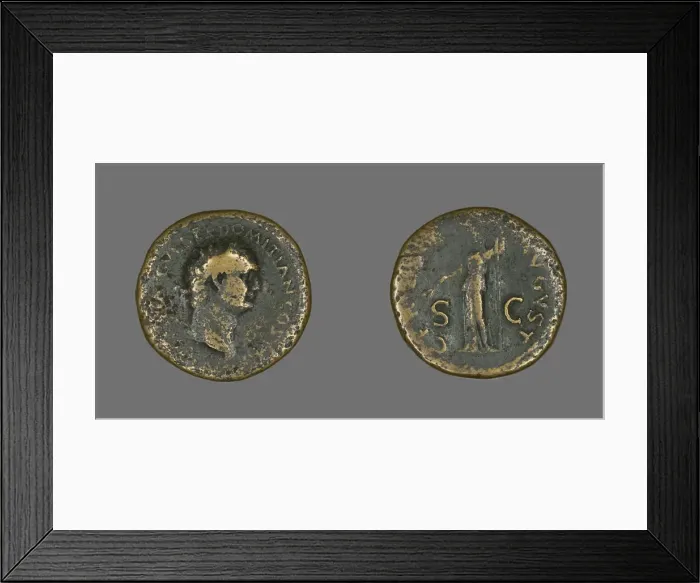 Framed Print : Coin Portraying Emperor Domitian, 81-96. Creator: Unknown Framed Print : Coin Portraying Emperor Domitian, 81-96. Creator: Unknown