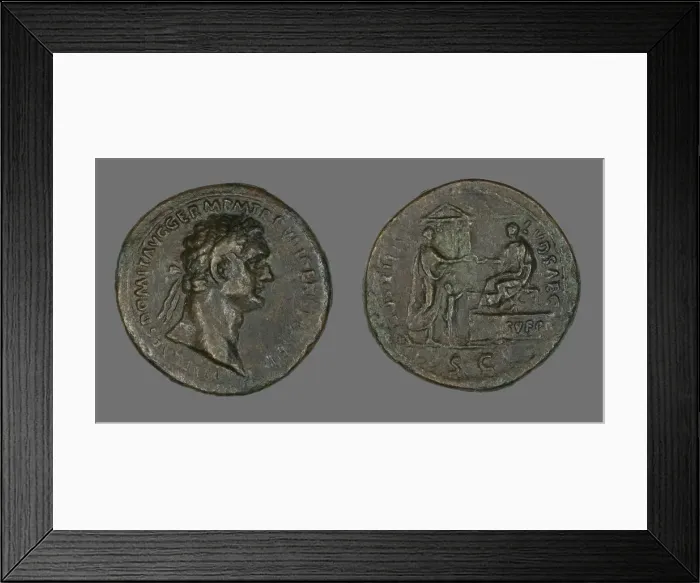 Framed Print : Coin Portraying Emperor Domitian, 88. Creator: Unknown Framed Print : Coin Portraying Emperor Domitian, 88. Creator: Unknown