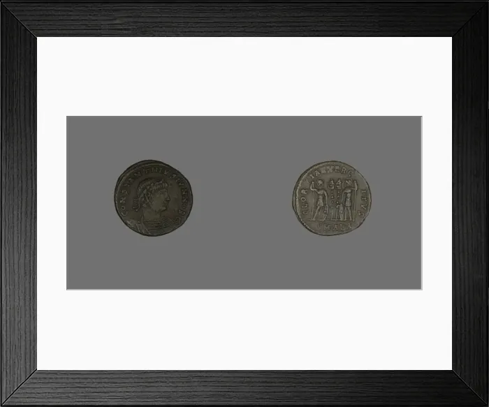Framed Print : Follis (Coin) Portraying Emperor Constantine II as Caesar, 333-335. Creator: Unknown Framed Print : Follis (Coin) Portraying Emperor Constantine II as Caesar, 333-335. Creator: Unknown