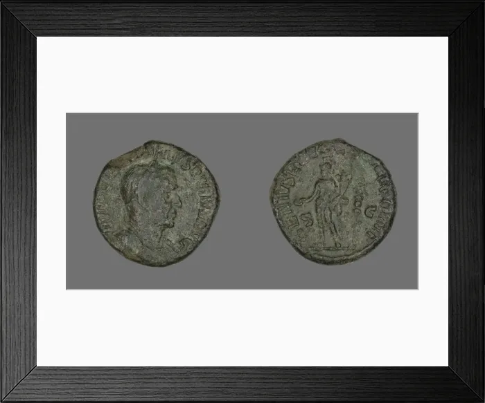 Framed Print : Coin Portraying Emperor Aurelian, 270-275. Creator: Unknown Framed Print : Coin Portraying Emperor Aurelian, 270-275. Creator: Unknown