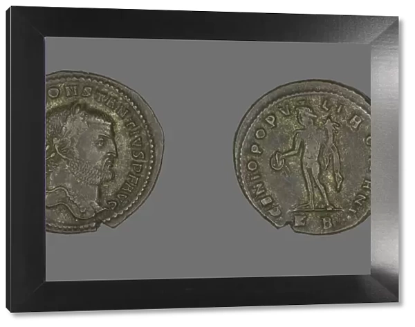 Coin Portraying Emperor Constantius I, 305-306. Creator: Unknown