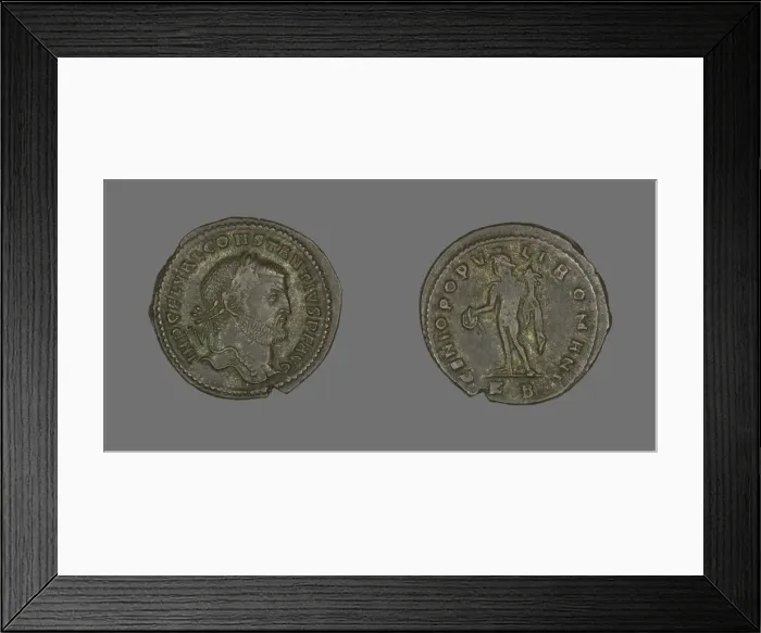 Framed Print : Coin Portraying Emperor Constantius I, 305-306. Creator: Unknown Framed Print : Coin Portraying Emperor Constantius I, 305-306. Creator: Unknown