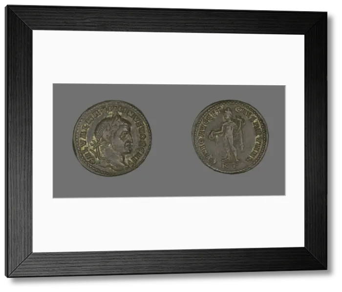Framed Print : Coin Portraying Emperor Maximinus, 305-309. Creator: Unknown