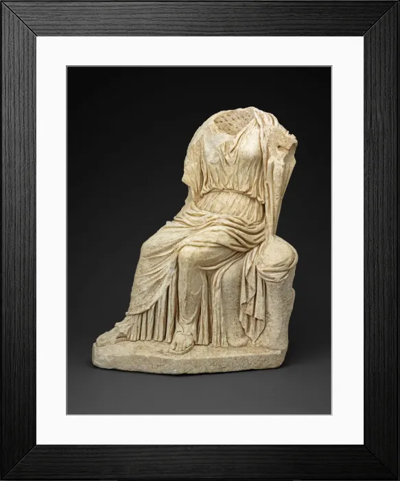 Framed Print : Statue of a Seated Woman, 2nd century. Creator: Unknown Framed Print : Statue of a Seated Woman, 2nd century. Creator: Unknown