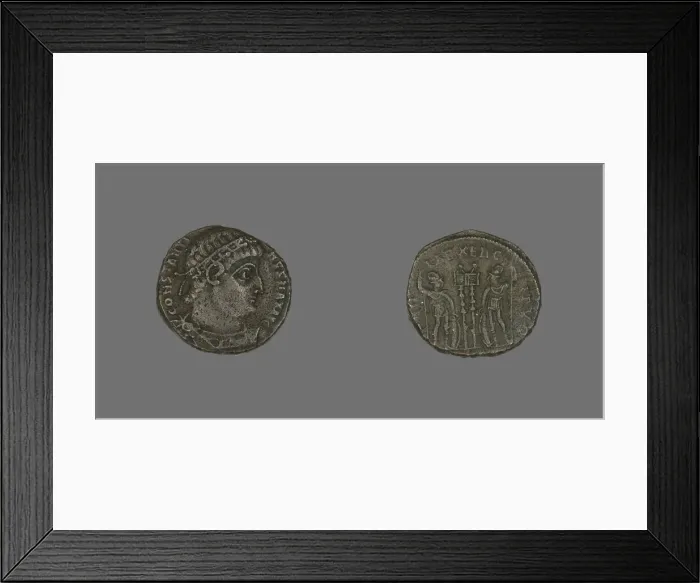 Framed Print : Coin Portraying Emperor Constantine I or Emperor Constantine II, 307-337 Framed Print : Coin Portraying Emperor Constantine I or Emperor Constantine II, 307-337