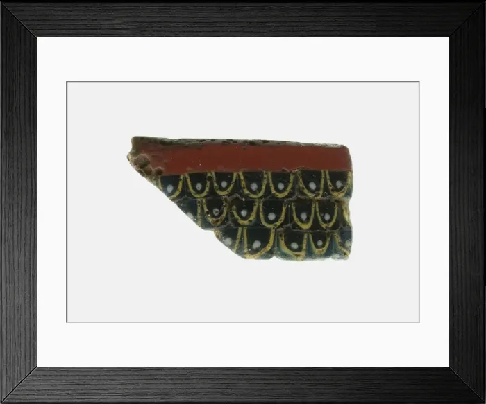 Framed Print : Fragment of an Inlay Depicting a Feather Pattern, 1st century BCE-1st century CE Framed Print : Fragment of an Inlay Depicting a Feather Pattern, 1st century BCE-1st century CE