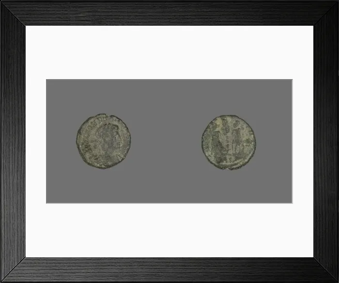 Framed Print : Coin Portraying Emperor Constans or Emperor Constantius II, 324-361. Creator: Unknown Framed Print : Coin Portraying Emperor Constans or Emperor Constantius II, 324-361. Creator: Unknown