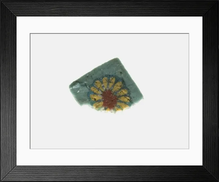 Framed Print : Fragment of an Inlay Depicting a Rosette, 1st century BCE-1st century CE Framed Print : Fragment of an Inlay Depicting a Rosette, 1st century BCE-1st century CE