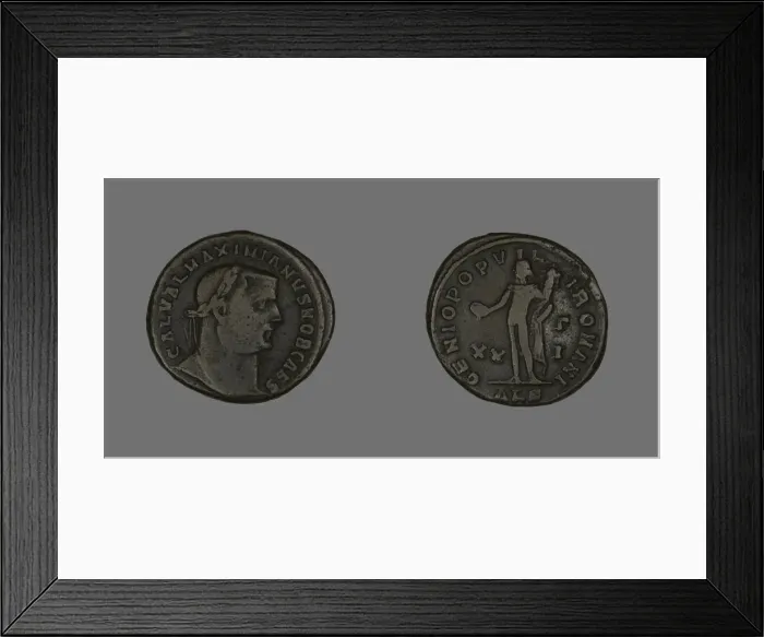 Framed Print : Follis (Coin) Portraying Emperor Galerius, about 301. Creator: Unknown Framed Print : Follis (Coin) Portraying Emperor Galerius, about 301. Creator: Unknown
