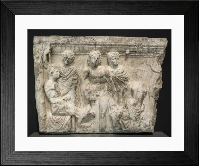 Framed Print : Side Panel of a Sarcophagus, First half of the 3rd century. Creator: Unknown Framed Print : Side Panel of a Sarcophagus, First half of the 3rd century. Creator: Unknown