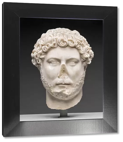 Portrait Head of Emperor Hadrian, 130-138. Creator: Unknown