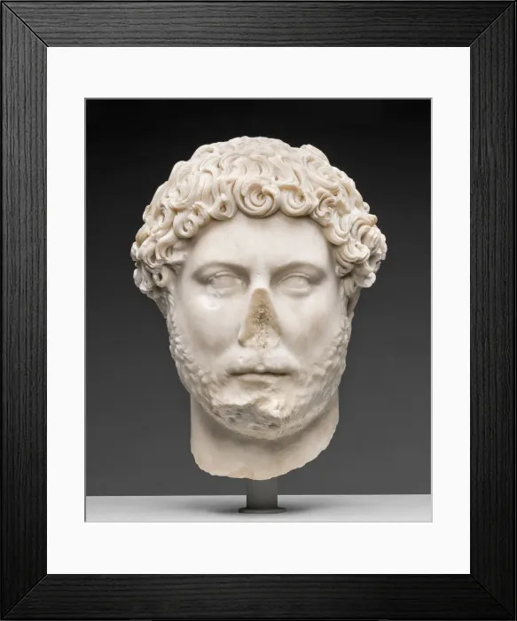 Framed Print : Portrait Head of Emperor Hadrian, 130-138. Creator: Unknown Framed Print : Portrait Head of Emperor Hadrian, 130-138. Creator: Unknown