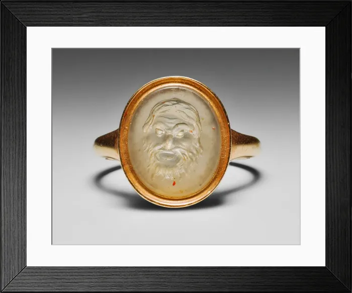 Framed Print : Finger Ring with Engraved Gemstone, 1st century. Creator: Unknown Framed Print : Finger Ring with Engraved Gemstone, 1st century. Creator: Unknown