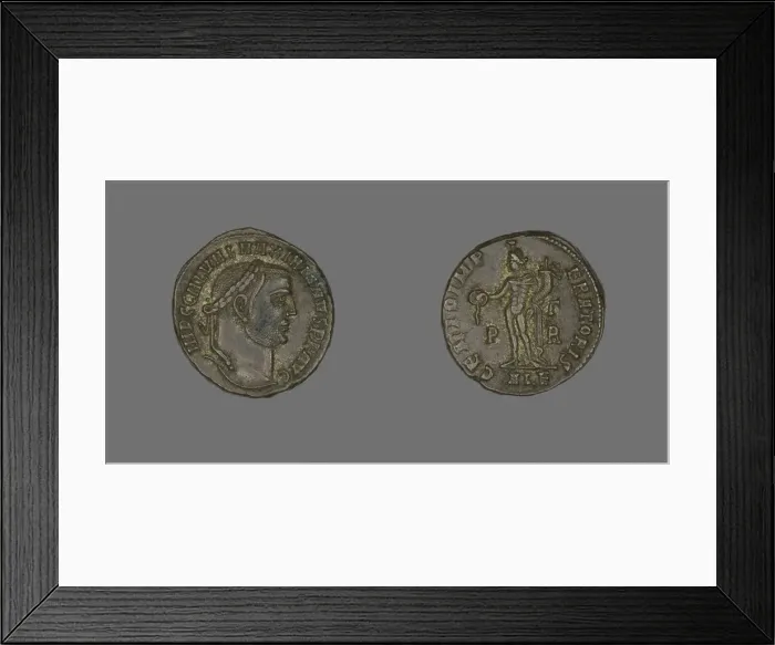 Framed Print : As (Coin) Potraying Emperor Galerius, 308-310. Creator: Unknown Framed Print : As (Coin) Potraying Emperor Galerius, 308-310. Creator: Unknown