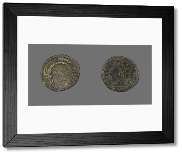 Framed Print : As (Coin) Potraying Emperor Galerius, 309-311. Creator: Unknown Framed Print : As (Coin) Potraying Emperor Galerius, 309-311. Creator: Unknown