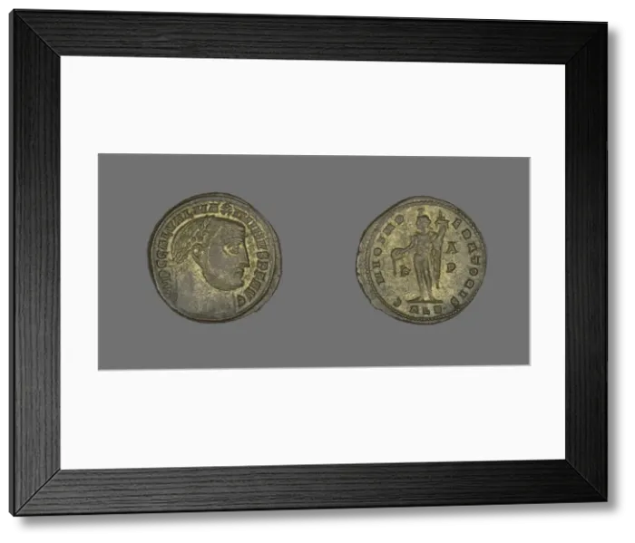Framed Print : As (Coin) Portraying Emperor Galerius, 305-311. Creator: Unknown Framed Print : As (Coin) Portraying Emperor Galerius, 305-311. Creator: Unknown
