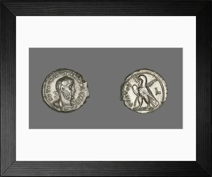 Framed Print : Tetradrachm (Coin) Portraying Emperor Gallienus, 261-262. Creator: Unknown
