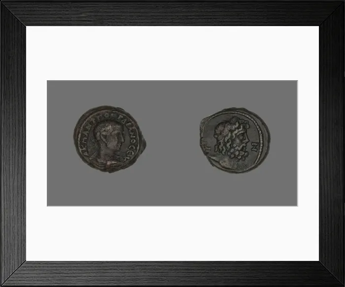 Framed Print : Coin Portraying Emperor Gordian III, 243-244. Creator: Unknown Framed Print : Coin Portraying Emperor Gordian III, 243-244. Creator: Unknown