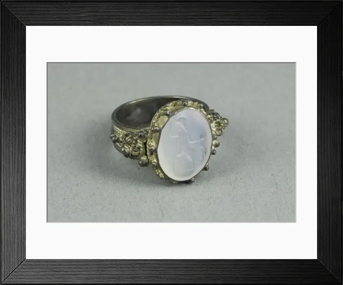 Framed Print : Finger Ring with Intaglio Depicting Zeus, 1st-2nd century. Creator: Unknown Framed Print : Finger Ring with Intaglio Depicting Zeus, 1st-2nd century. Creator: Unknown