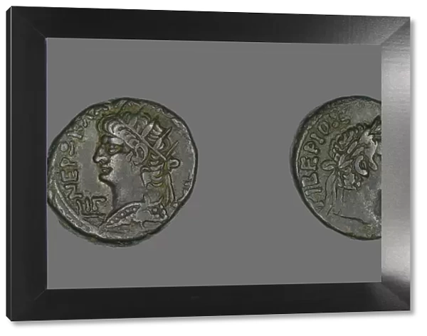 Tetradrachm (Coin) Portraying Emperor Nero, 66-67. Creator: Unknown