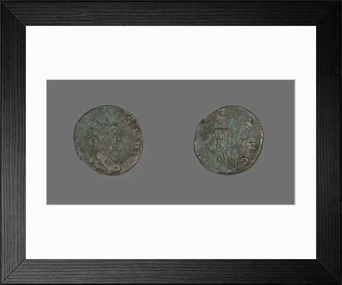 Framed Print : Antoninianus (Coin) Portraying Emperor Gallienus, 260-268. Creator: Unknown Framed Print : Antoninianus (Coin) Portraying Emperor Gallienus, 260-268. Creator: Unknown