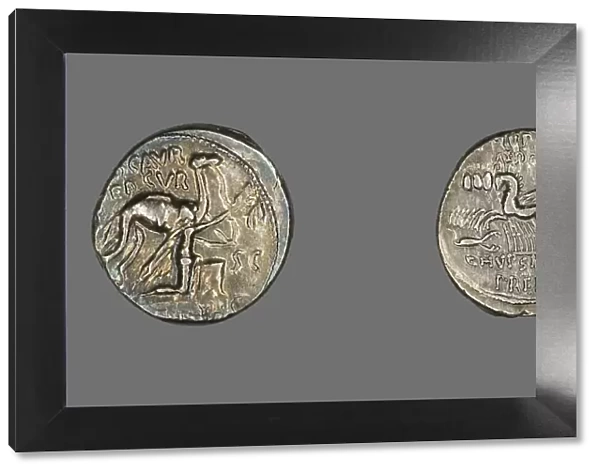Denarius (Coin) Portraying King Aretas, 58 BCE. Creator: Unknown