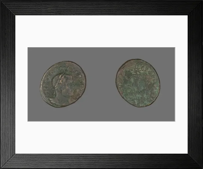 Framed Print : Follis (Coin) Portraying Emperor Licinius, 314-315. Creator: Unknown