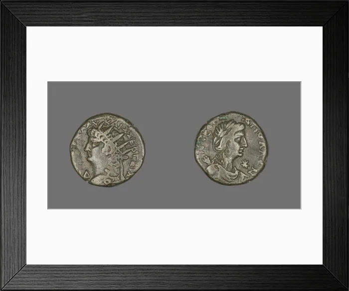 Framed Print : Tetradrachm (Coin) Portraying Emperor Nero, 67-68. Creator: Unknown Framed Print : Tetradrachm (Coin) Portraying Emperor Nero, 67-68. Creator: Unknown