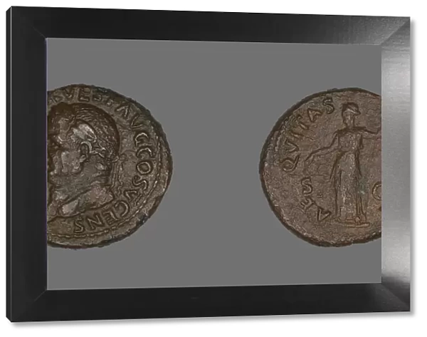 As (Coin) Portraying Emperor Vespasian, 74. Creator: Unknown
