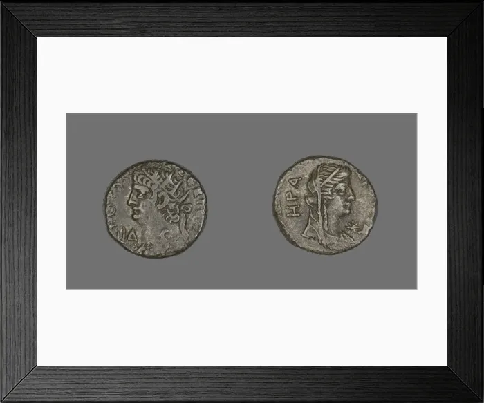 Framed Print : Coin Portraying Emperor Nero, 67-68. Creator: Unknown Framed Print : Coin Portraying Emperor Nero, 67-68. Creator: Unknown