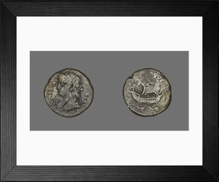 Framed Print : Coin Portraying Emperor Nero, 66-67. Creator: Unknown Framed Print : Coin Portraying Emperor Nero, 66-67. Creator: Unknown