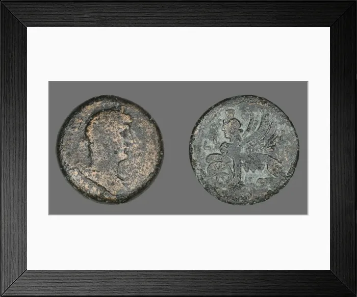 Framed Print : Coin Portraying Emperor Hadrian, 133-134. Creator: Unknown Framed Print : Coin Portraying Emperor Hadrian, 133-134. Creator: Unknown