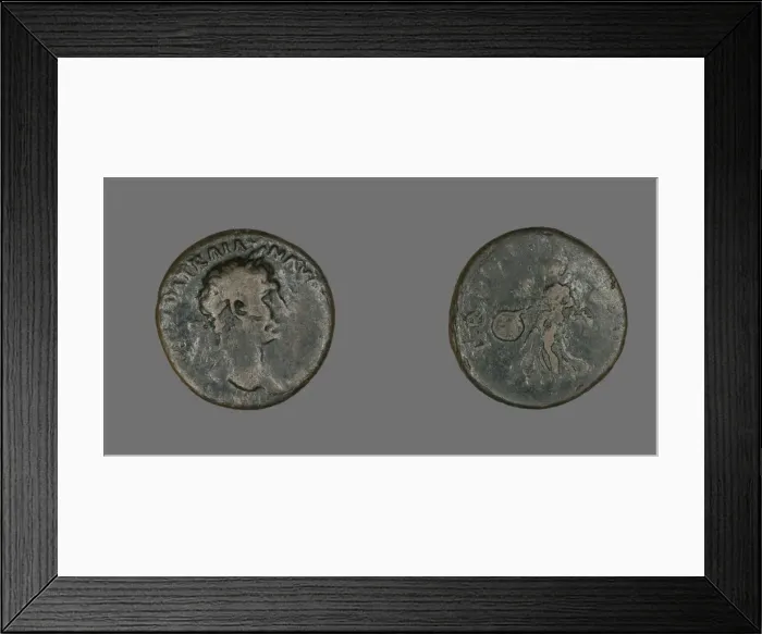 Framed Print : As (Coin) Portraying Emperor Trajan, 98-100. Creator: Unknown Framed Print : As (Coin) Portraying Emperor Trajan, 98-100. Creator: Unknown