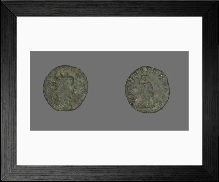 Framed Print : Antoninianus (Coin) Portraying Emperor Gallienus, 260-268. Creator: Unknown Framed Print : Antoninianus (Coin) Portraying Emperor Gallienus, 260-268. Creator: Unknown