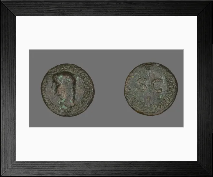 Framed Print : As (Coin) Portraying Germanicus, 39-41. Creator: Unknown Framed Print : As (Coin) Portraying Germanicus, 39-41. Creator: Unknown