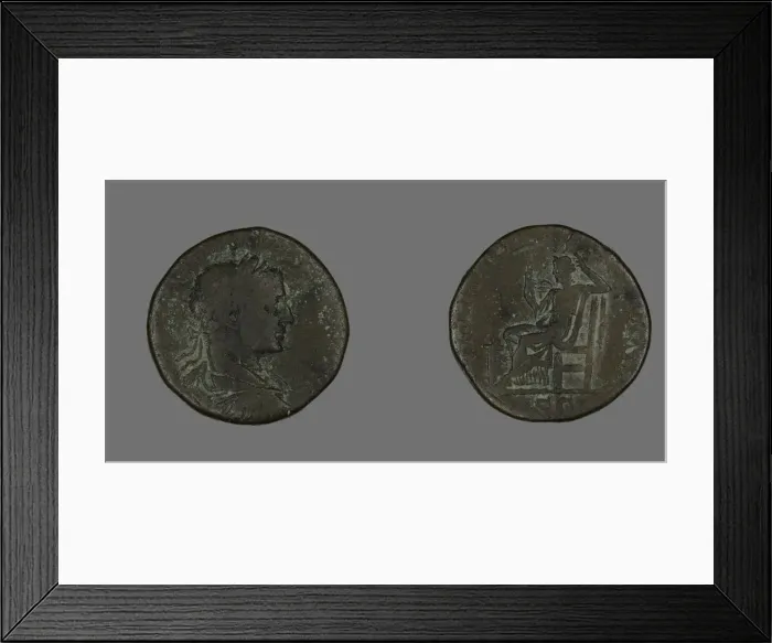 Framed Print : Sestertius (Coin) Portraying Emperor Severus Alexander, 223. Creator: Unknown Framed Print : Sestertius (Coin) Portraying Emperor Severus Alexander, 223. Creator: Unknown