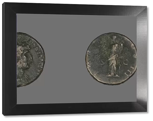 As (Coin) Portraying Emperor Hadrian, 119-125. Creator: Unknown