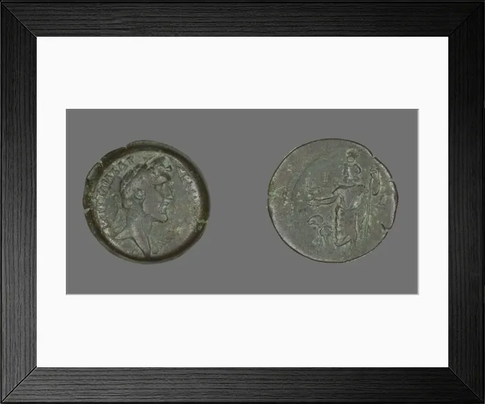 Framed Print : Coin Portraying Emperor Antoninus Pius, 149-150. Creator: Unknown Framed Print : Coin Portraying Emperor Antoninus Pius, 149-150. Creator: Unknown