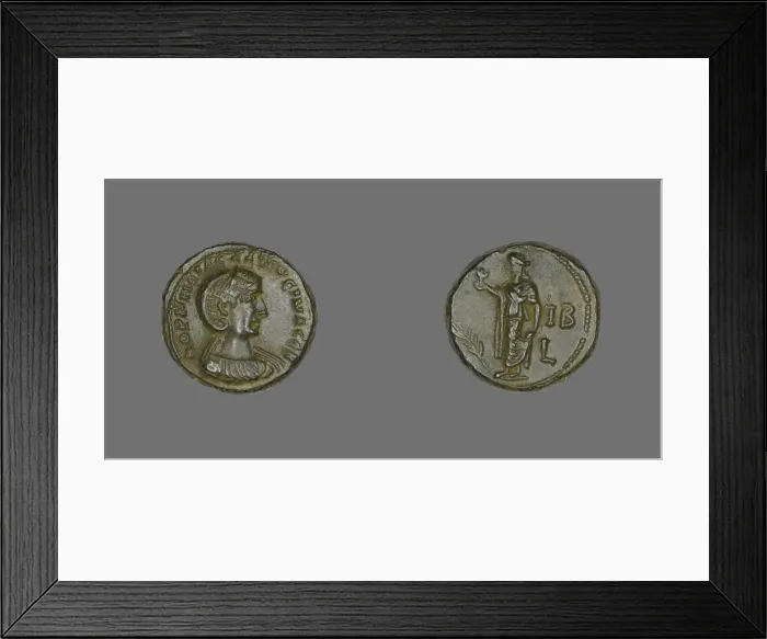 Framed Print : Coin Portraying Empress Salonina, 264-265. Creator: Unknown Framed Print : Coin Portraying Empress Salonina, 264-265. Creator: Unknown