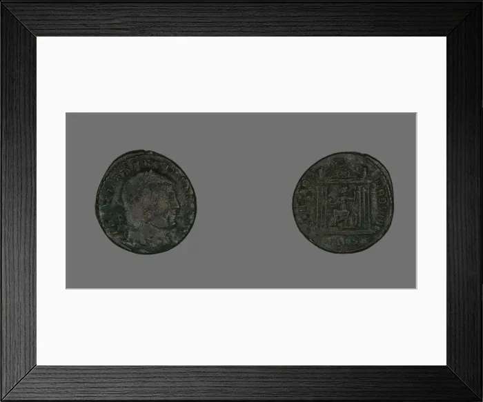 Framed Print : Follis (Coin) Portraying Emperor Maxentius, 309-312. Creator: Unknown Framed Print : Follis (Coin) Portraying Emperor Maxentius, 309-312. Creator: Unknown