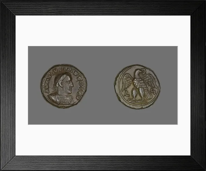Framed Print : Coin Portraying Emperor Philip I, 244-249. Creator: Unknown Framed Print : Coin Portraying Emperor Philip I, 244-249. Creator: Unknown