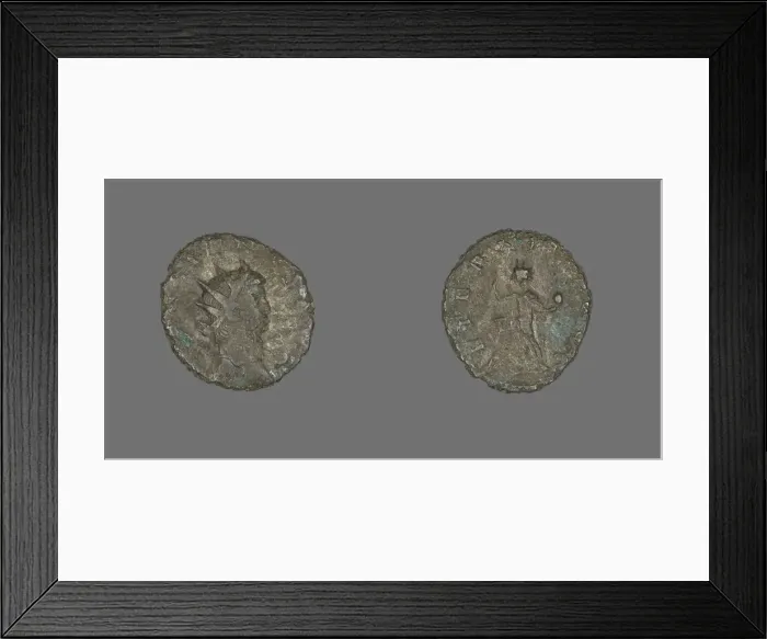Framed Print : Antoninianus (Coin) Portraying Emperor Gallienus, 260-268. Creator: Unknown Framed Print : Antoninianus (Coin) Portraying Emperor Gallienus, 260-268. Creator: Unknown