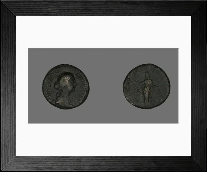 Framed Print : As (Coin) Portraying Empress Faustina, 161-176. Creator: Unknown Framed Print : As (Coin) Portraying Empress Faustina, 161-176. Creator: Unknown