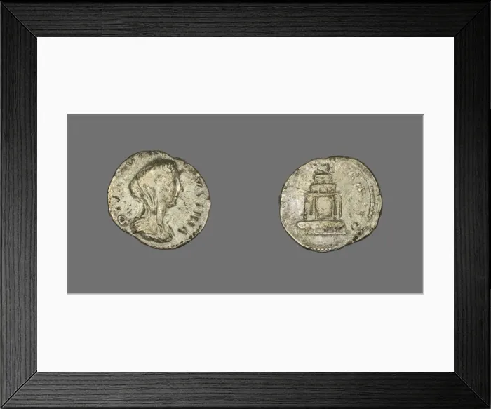 Framed Print : Denarius (Coin) Portraying Empress Faustina the Younger, 176-180. Creator: Unknown Framed Print : Denarius (Coin) Portraying Empress Faustina the Younger, 176-180. Creator: Unknown