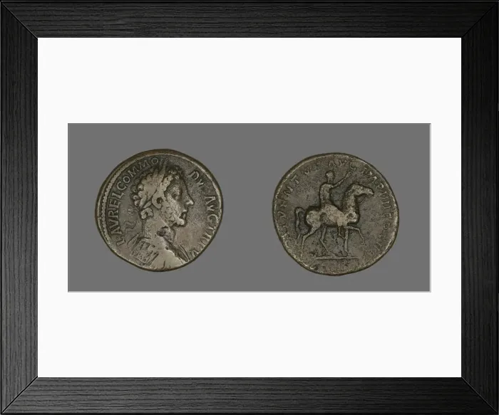 Framed Print : Sestertius (Coin) Portraying Emperor Commodus, December 179-December 180 Framed Print : Sestertius (Coin) Portraying Emperor Commodus, December 179-December 180