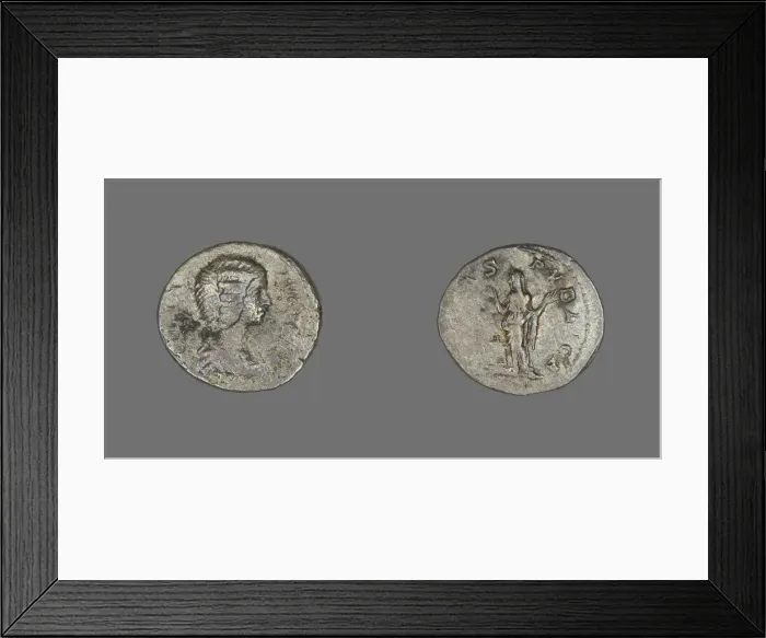 Framed Print : Denarius (Coin) Portraying Empress Julia Domna, 196-211. Creator: Unknown Framed Print : Denarius (Coin) Portraying Empress Julia Domna, 196-211. Creator: Unknown