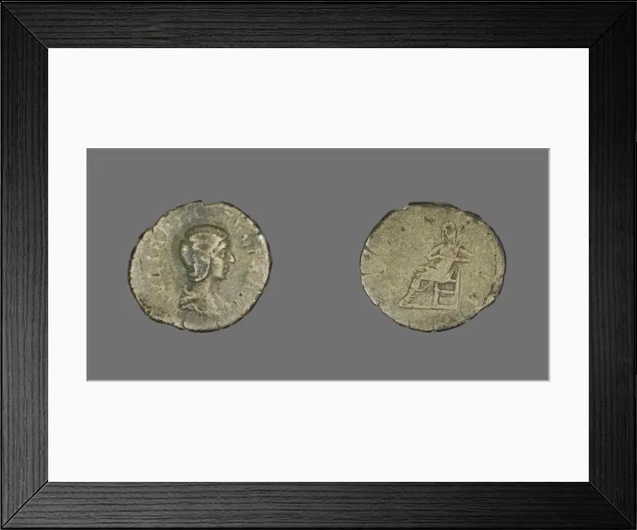 Framed Print : Denarius (Coin) Portraying Empress Julia Domna, 211-217. Creator: Unknown Framed Print : Denarius (Coin) Portraying Empress Julia Domna, 211-217. Creator: Unknown