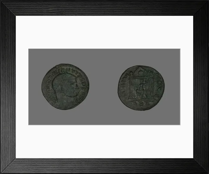 Framed Print : Follis (Coin) Portraying Emperor Maxentius, 308-310. Creator: Unknown Framed Print : Follis (Coin) Portraying Emperor Maxentius, 308-310. Creator: Unknown