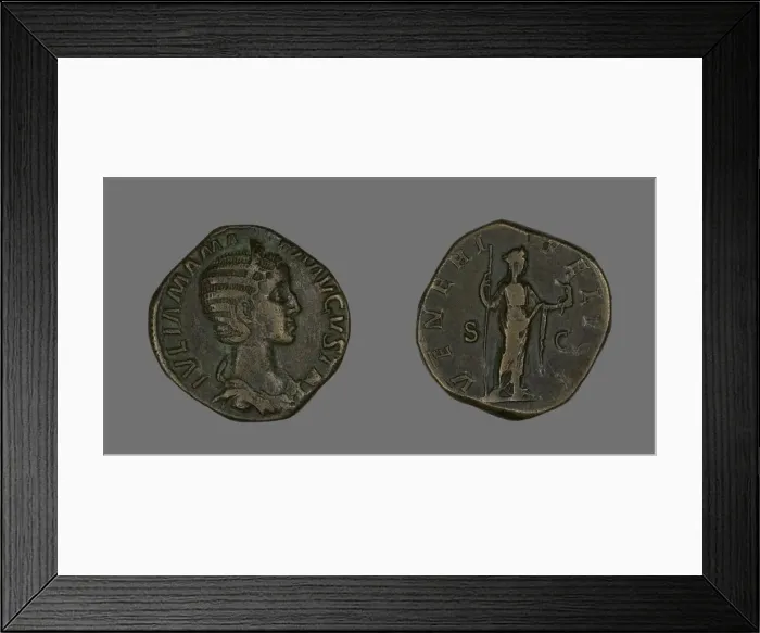 Framed Print : Sestertius (Coin) Portraying Julia Mamaea, 224. Creator: Unknown Framed Print : Sestertius (Coin) Portraying Julia Mamaea, 224. Creator: Unknown