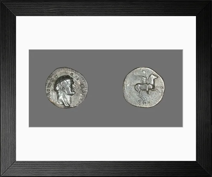 Framed Print : Denarius (Coin) Portraying Emperor Domitian, 77-78. Creator: Unknown Framed Print : Denarius (Coin) Portraying Emperor Domitian, 77-78. Creator: Unknown